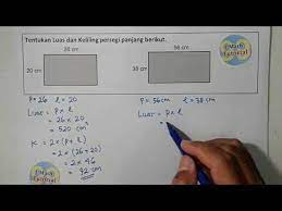 Untuk lebih jelasnya simak pembahasan berikut ini. Cara Mudah Dan Cepat Menentukan Keliling Dan Luas Persegi Panjang Soal Matematika Sd Youtube