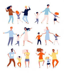 Dancing Family Kids Playing And Dancing With Parents Mother Father Children Dan Affiliate Playing Dan Kids Playing Family Illustration Kid N Play Dance