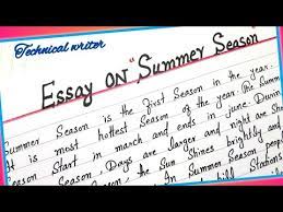 All the animals and birds are disturbed by the shivering frost and shrinkage. Essay On Summer Season Write Essay On Summer Season In English Paragraphs On Summer Season Youtube