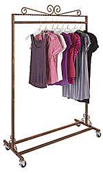 Many clothes racks are made of durable materials like steel that makes storing multiple items and heavy items easy. Cobblestone Salesman Rolling Garment Rack Single Rail Garment Racks Clothing Rack Folding Clothes Rack