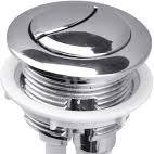 Dual Flush Toilet Kit Plastic Adjustable Top Push Button Toilet Tank Button Replacement for Most Dual Flush Toilet with 38mm Hole in the Cistern Lid