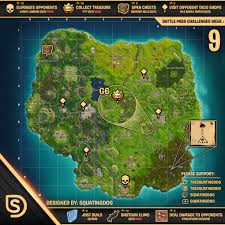 Here's a cheat sheet map to help you complete the challenges as the cheat sheet is pretty basic this week due to the challenges. Fortnite Season 4 Week 9 Haunted Hills Treasure Map Location How Many Days Until Season 9 On Fortnite