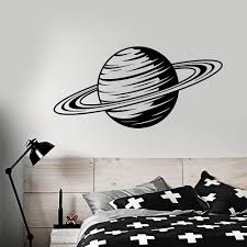 Imagine your door was a portal to the moon. Cartoon Planet Saturn Space Theme Vinyl Wall Decal Home Decor Living Room Art Mural Wallpaper Wall Stickers Wall Stickers Aliexpress