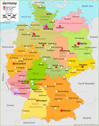 Versatile vector map base of germany with the boundaries of the 16 federal states / bundesländer. Germany Map Maps Of Federal Republic Of Germany