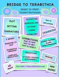 Bridge To Terabithia Literature Guide Novel Study Bridge To Terabithia Novel Studies Indian In The Cupboard