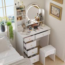 Makeup Vanity Set With Led Mirror
