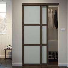 Maybe you would like to learn more about one of these? Colonial Elegance Fusion Mocha Wood Framed Frosted Glass 3 Lite Sliding Closet Door At Menards