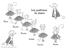 coloriage positions danse classique violette mirgue enfant de tortue