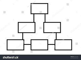 Sketch Organization Chart On White Background Stock