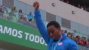 If you are looking for gwen berry you've come to the right place. With Fist Raised Gwen Berry S Protest Echoes Past And Present Flotrack