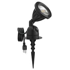 Lithonia Lighting Dusk To Dawn Black Outdoor Led Landscape Stake Light With Cord Set Ostlled 120 P Bl The Home Depot