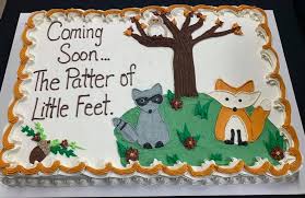 You can hang them outdoors or indoors, can be used as a backdrop for photography, birthday banner, etc.; Woodland Animals Baby Shower Sheet Cake C C Candies