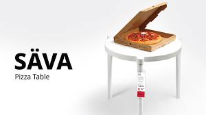 The Little Device That Stops A Pizza Being Flattened In Its Box Has Been Made Into A Human Scale Table By Ikea For A Coll In 2020 Pizza Hut Plastic Tables Unique