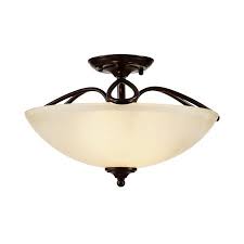 Patriot Lighting Emily 2 Light Aged Bronze Semi Flush Mount Light Walmart Com Walmart Com