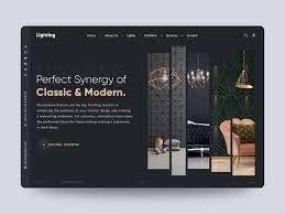 Lighting Interior Decor Landing Page In 2021 Interior Design Website Interior Design Portfolio Layout Interior Design Layout