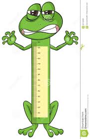 Height Measurement Chart With Frog In Background Stock