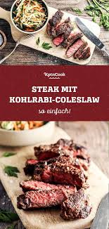 Steak Mit Kohlrabi Coleslaw Rezept Rezepte Gesundes Fleisch Schweinebraten Rezepte