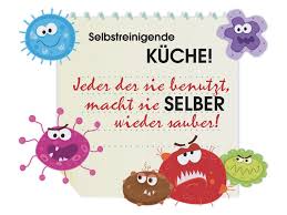 Wandsticker Aufkleber Wandspruch Fur Kuche Spruch Selbstreinigende Kuche Ebay