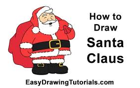 Draw santa claus by following this drawing lesson. How To Draw Santa Claus
