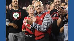 Lt. Gov. Jim Tressel puts his iconic red sweater-vest on the line ahead of Michigan showdown
