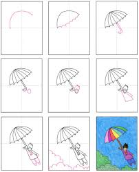 Here are the steps to draw cartoon umbrella. Draw A Windy Day Art Projects For Kids
