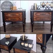 Hier Ist Noch Ein Schones Set Nachttische Gemalt In Lamp Black Milk Paint Und Wohnung Mobel Recycelte Mobel Restaurierung Von Mobeln