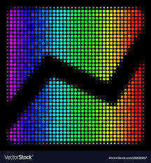 Colored Dot Analytics Chart Icon Vector Image On Vectorstock
