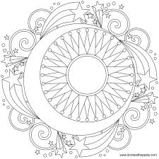 Yin yang moon and sun coloring page. Coloring Pages Moon Phases Denaro Colors