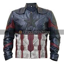 Captain America Avengers End Game Blue Leather Jacket Lm Jackets Blue Leather Jacket Captain America Jacket Stylish Jackets