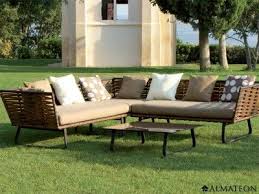 salon de jardin horizon en aluminium et resine comprenant 2 canapes 1 module d angle 1 tab meubles de patio salon de jardin design mobilier de jardin design