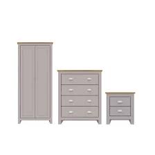 Browse charcoal, ash, light & dark gray bed sets for sale with accompanying bedroom furniture such as dressers, mirrors & nightstands. Blenheim Wooden Bedroom Furniture Set In Grey And Oak Finish Furniture In Fashion