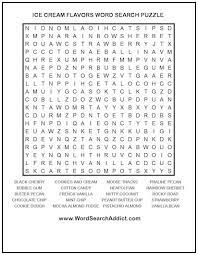 ice cream flavors printable word search puzzle word search addict