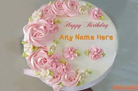Happy birthday cake and flowers pics. Birthday Flower Cakes With Names Generator