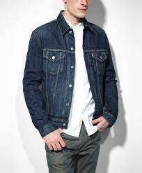 Levi S Standard Fit Trucker Jacket Grid Lock Standard Fit Truckers Size Xxl Trucker Jacket Style Jackets Trucker Jacket Men