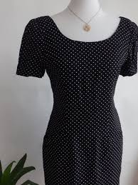 Black And White Polka Dot Summer Dress Cutest Vintage 90 S Polka Dot Dress Black And White Polka Dots Vintage Dress Polka Dot Polka Dot Summer Dresses Black Polka Dot Dress Vintage Polka Dot Dress