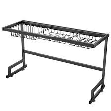 Dish drainer is a commonly used item among all households. Buy Kitchen Supplies Storage Counter Organizer Utensils Holder Stainless Steel Display Kitchen Space Save Stainless Steel Kitchen Shelf Organizer Dishes Drying Rack Over Sink Drain Rack Kitchen Black Online Shop Home