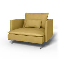 Soderhamn Sesselbezuge Regular Fit Malmen Velvet Straw Yellow Arm Chair Covers Armchair Furniture