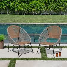 Start enjoying your outdoor furniture with patio products like hanging chairs. Stylewell Mix Match Grey Wheat All Weather Wicker Patio Egg Stacking Chair The Home Depot Canada In 2021 Patio Chairs Wicker Patio Chairs Outdoor Patio Chairs