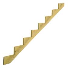 8 Step Pressure Treated Cedar Tone Pine Stair Stringer 215725 The Home Depot Stairs Stringer Stairs Outdoor Stairs