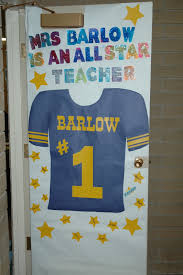 Motivational messages, team colors, and sports balls are favorites for kids' birthday parties, athletic awards, or signs for tryouts at school. Teacher Appreciation Door Decorating Ideas The Hungry Family