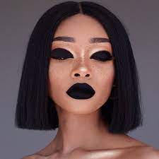 Nyane Nyane Lebajoa Wearing Black Diamond Wig Hair By Temper Temperhair Temperbeauty Black Lips Lipstick Black Ma Simple Makeup Looks Makeup Looks Black Makeup