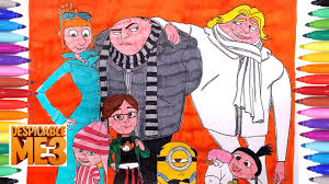 She has a fondness for unicorns and loves gru almost immediately. Despicable Me 3 Coloring Pages How To Draw Color Minions Coloring Videos For Kids Youtube