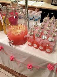 Easy And Delicious Baby Shower Food Ideas Pink Punch Recipe Babyshowerparties Pink Lemonade Served I Baby Shower Drinks Baby Shower Punch Baby Shower Treats