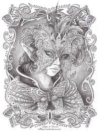 New coloring book available now! Masquerade Silence Of Butterflies Adele Lorienne Scifi Fantasy Art