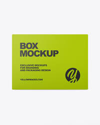 Paper Box Mockup In Box Mockups On Yellow Images Object Mockups