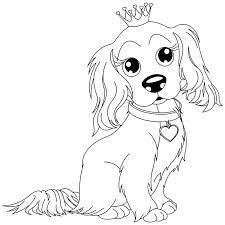 coloriage chien king charles a imprimer gratuit colorier dessin de des coloriages roses