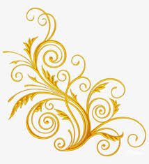 Large exotic seamless print on green and red background. Golden Vector Swirl Png Line Art Floral Design Png Image Transparent Png Free Download On Seekpng