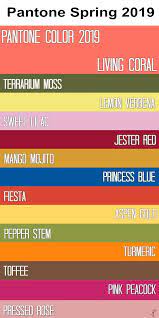 Pantone Spring 2019 Color Trends Fashion Pantone Color Trends