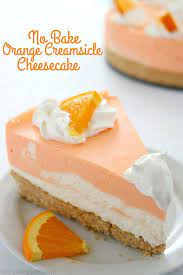 No Bake Orange Creamsicle Cheesecake Dessert Nobake Orange Creamsicle Cheesecake Orange Baking Desserts Food Processor Recipes