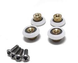 This is a common problem with sliding shower doors. Buy Shower Door Rollers Replacement 3 4 Bathroom Pan Glass Sliding Door Pulleys Sliding Door Rollers Replacement Shower Door Hardware Installation Kit 4pcs Online In Vietnam B07vmw6wml